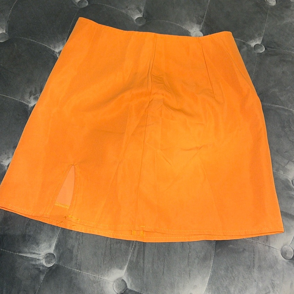 Orange mini skirt
